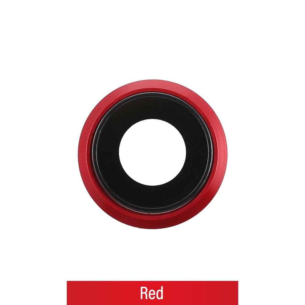 Rear Camera Lens with Bezel for iPhone 8 / SE 2020 / SE 2022-Red Rear Camera Lens with Bezel for iPhone 8 / SE 2020 / SE 2022-Red